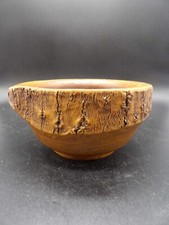 Wooden Hand Carved bowl 2.5"H x 5"W