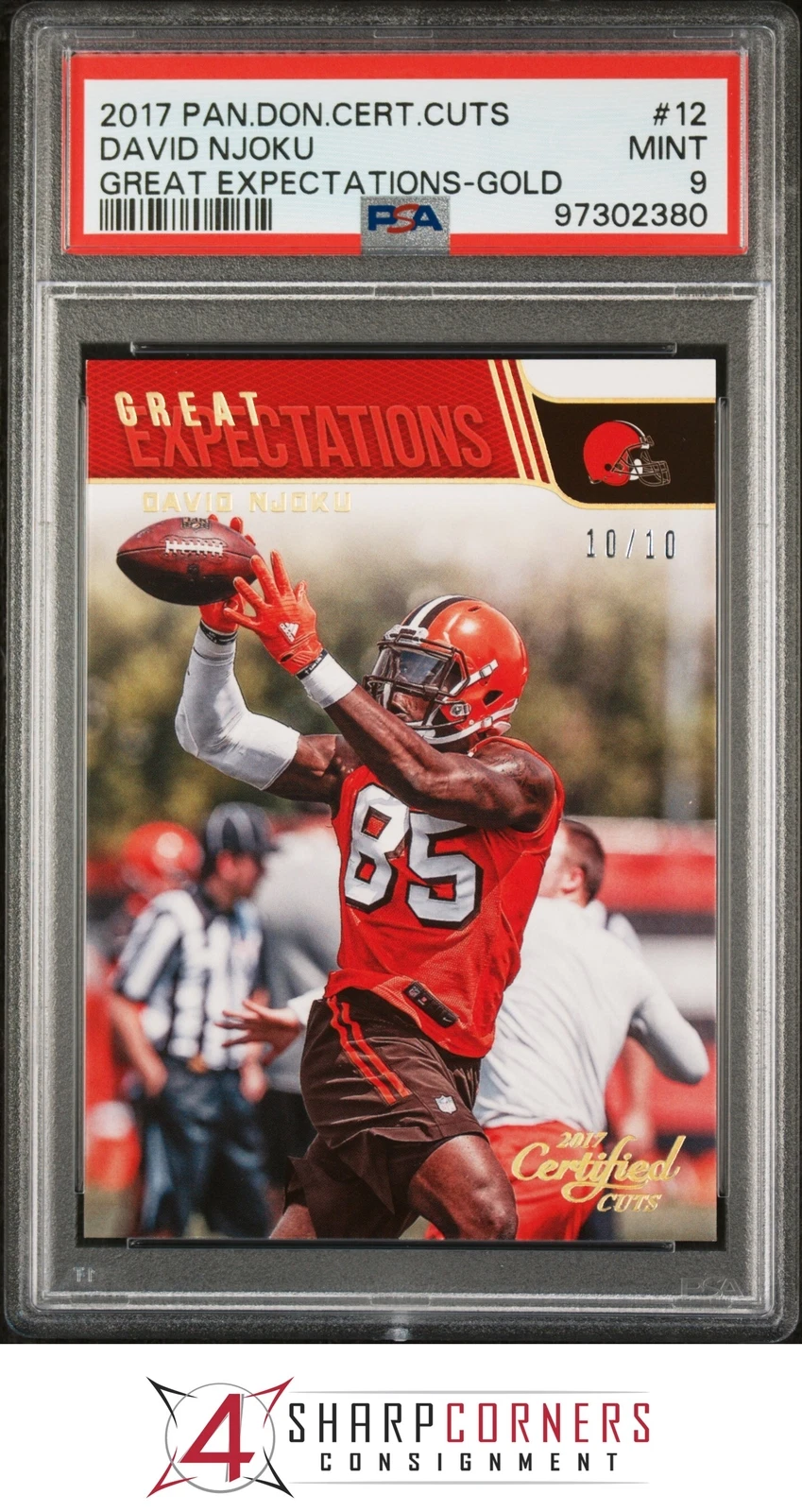 David Njoku Panini Donruss Certified Cuts Great Expectations #12 Gold