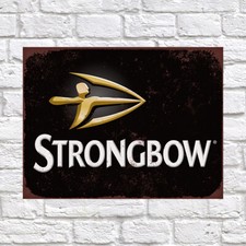 Strongbow, Retro metal Tin Aluminium Vintage Sign Bar Garage Man Cave Shed Gift