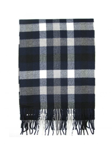 Men Gents Winter Scarf Check Block Pattern Cashmere Blend Neck Warmer - 第 62/82 張圖片