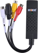 RCA to USB Converter, USB 2.0 Audio Video Capture Card Device for PC, Analog to