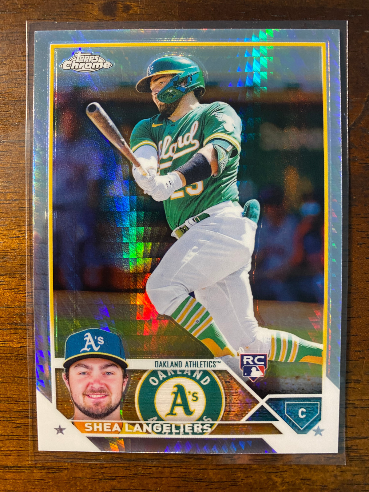 2023 Topps Chrome Shea Langeliers #175 RC Rookie Prism Refractor Athletics