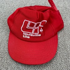 Louisville Tile Hat Trucker Snapback Mesh Cap Red Kentucky VTG