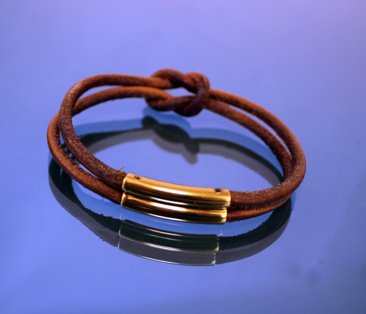 Auth Hermes Bangle Bracelet Brown #323331H20B Hermes Brown Clic H Bracelet – THE CLOSET main image 2