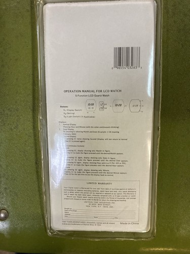 1990 Tiny Toon Dizzy Devl Watch Nelsonic Vintage Sealed  - Picture 2 of 2