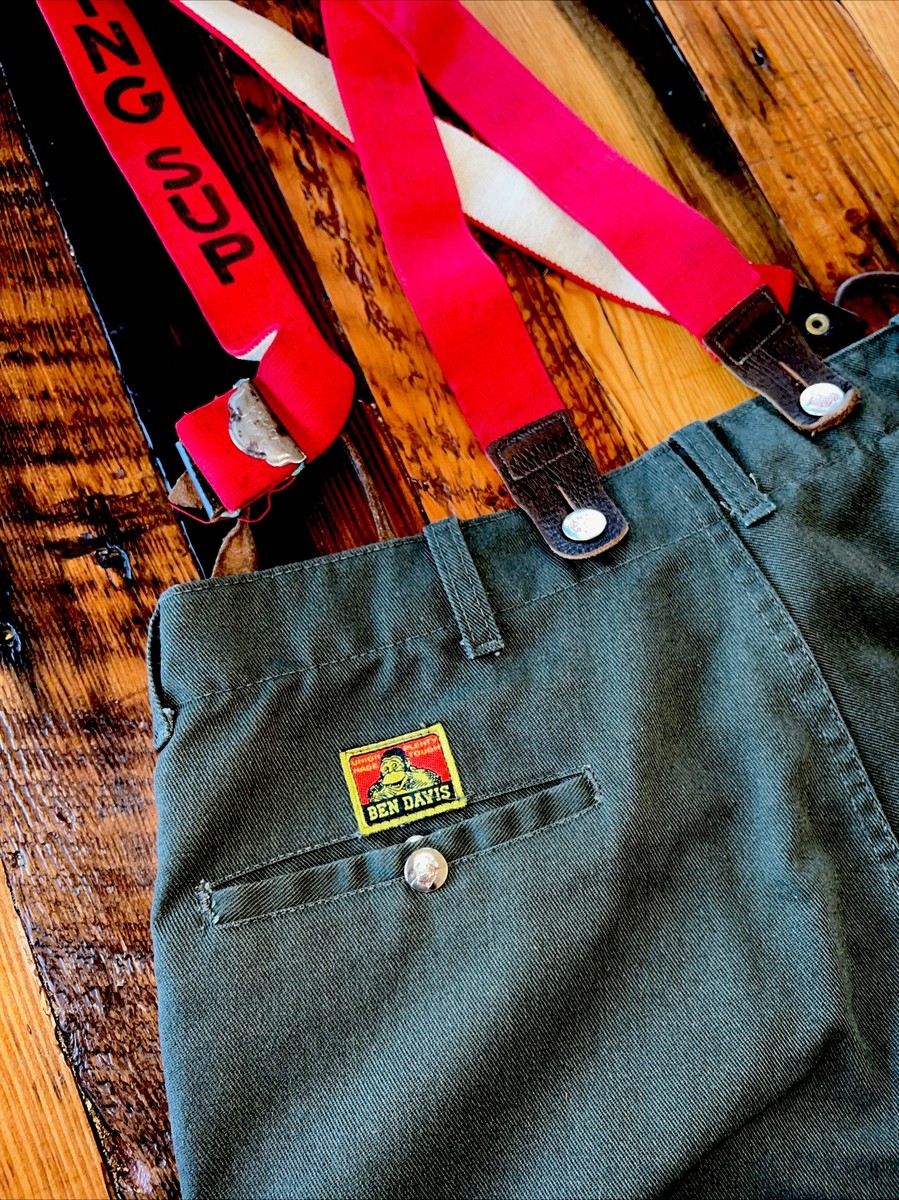 Vintage Ben Davis Rare Logger Pants With Suspender 70s 34x30 Vintage Ben Davis Rare Logger Pants With Suspender 70s 34x30