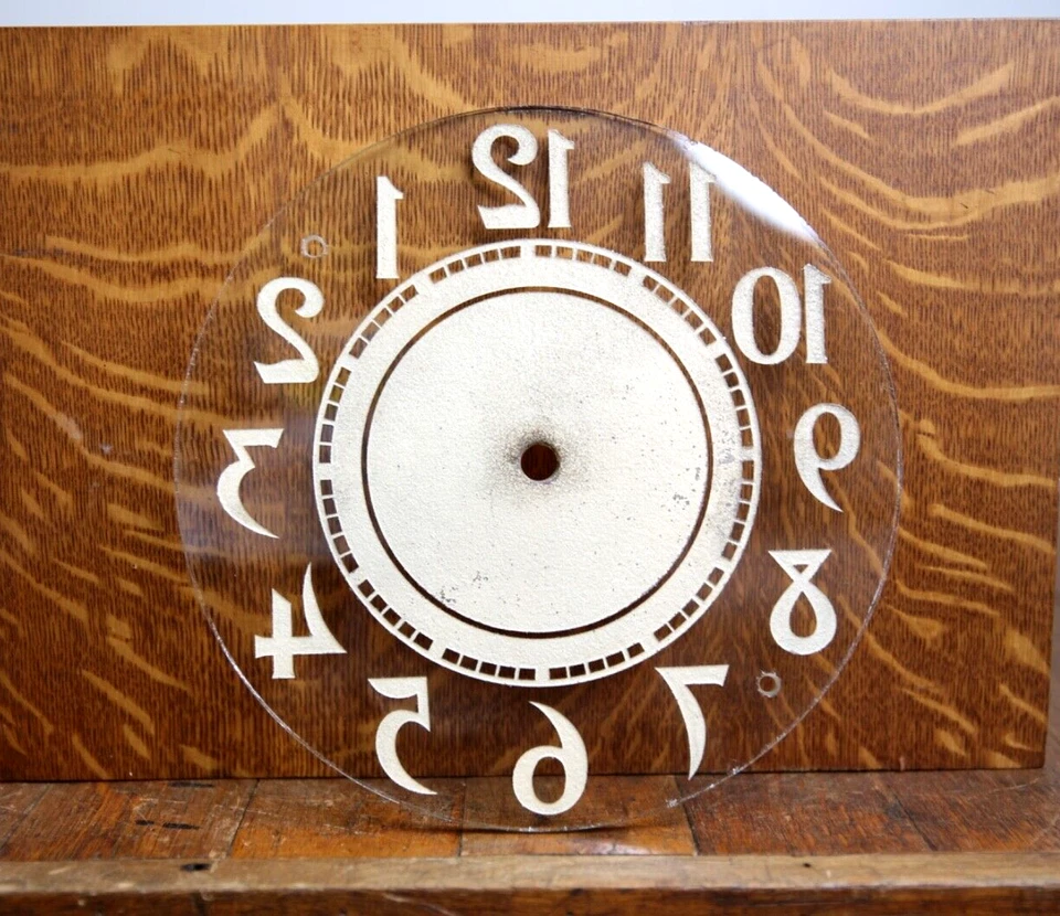 Reloj Neón Vintage Años 30 Cara Cristal Pintura Original Piezas Antiguas Foto 3 de 4