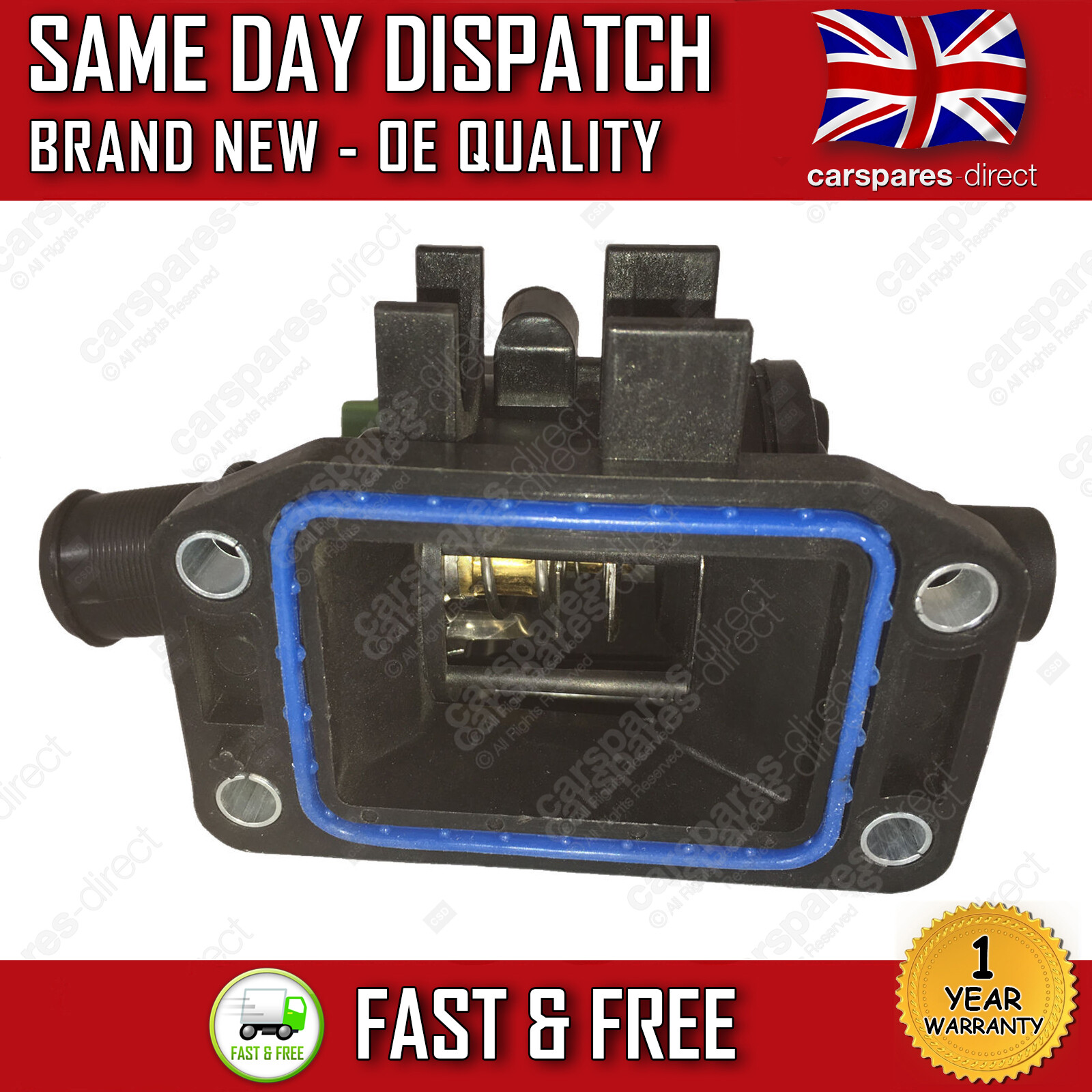 FORD FIESTA MK5, MK6 & FUSION / FIAT SCUDO MK2 THERMOSTAT HOUSING 1.4 1