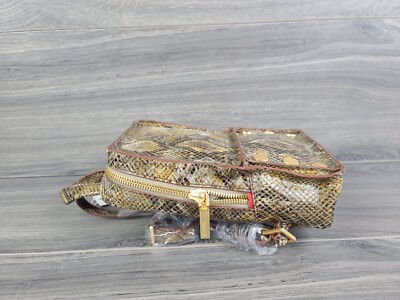 Hammitt Los Angeles Hunter Mini Backpack Cream Snake Embossed Gold Rivets Hunter Medium | Soft Leather Mini Backpack | HAMMITT main image 3