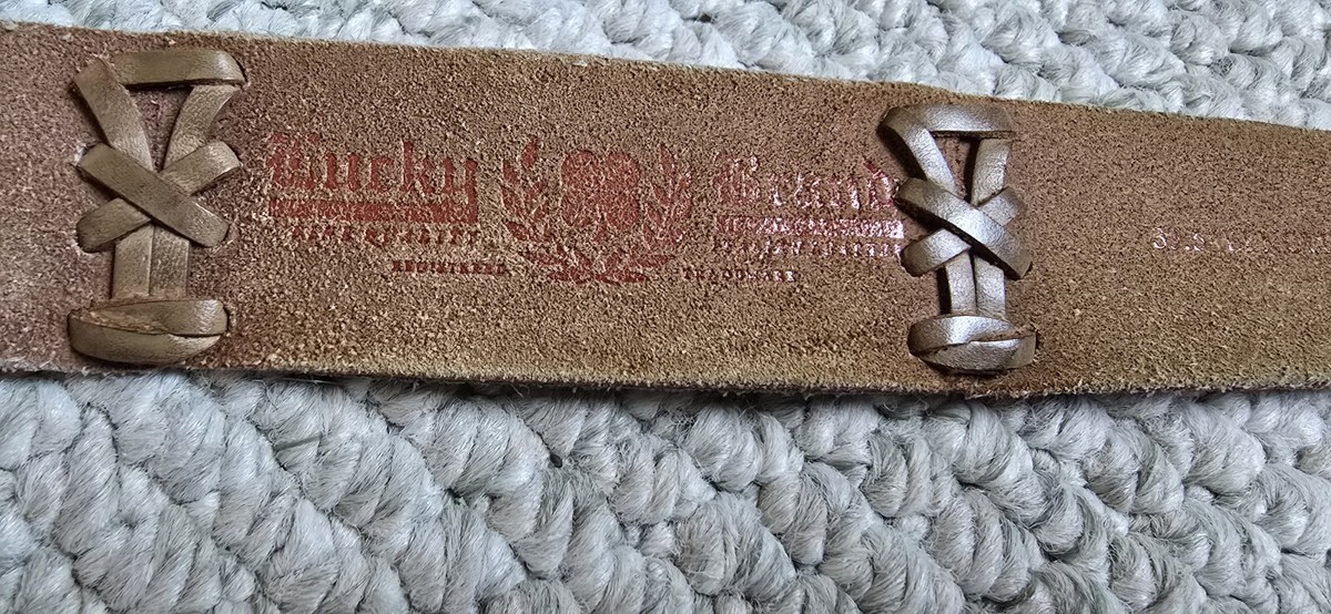 Lucky Brand Genuine Leather Suede Colorful Patchwork Belt Women\'s Size M 1.5\