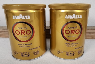 LavAzza QualitÃ  Oro Ground Coffee Medium Roast 100% Arabica 8.8 oz Tin 2 Pack