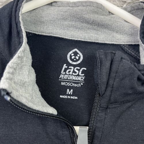 Tasc Performance Quarter Zip Pullover Mosotech Bamboo Mens Medium Black - Picture 3 of 9