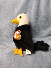 “BALDY” The Eagle Ty Beanie Baby 1996. No Star  or period - PVC Pellets! Rare 