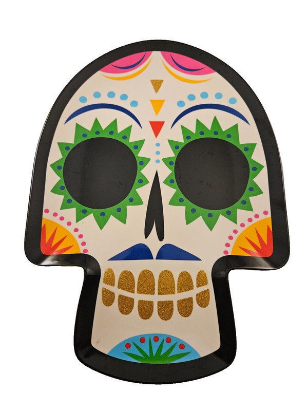 Halloween Target Sugar Skull Plate Platter - Melamine Hyde and EEK! NEW