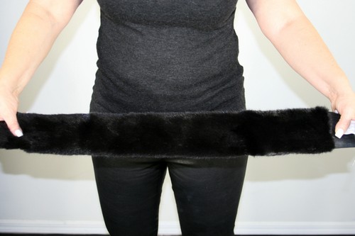 New Black Mink Fur Headband Efurs4less - Picture 6 of 6