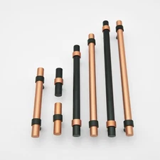 MFYS Black Copper Drawer Pulls Modern Kitchen Knobs Handles T Bar Dresser Handle