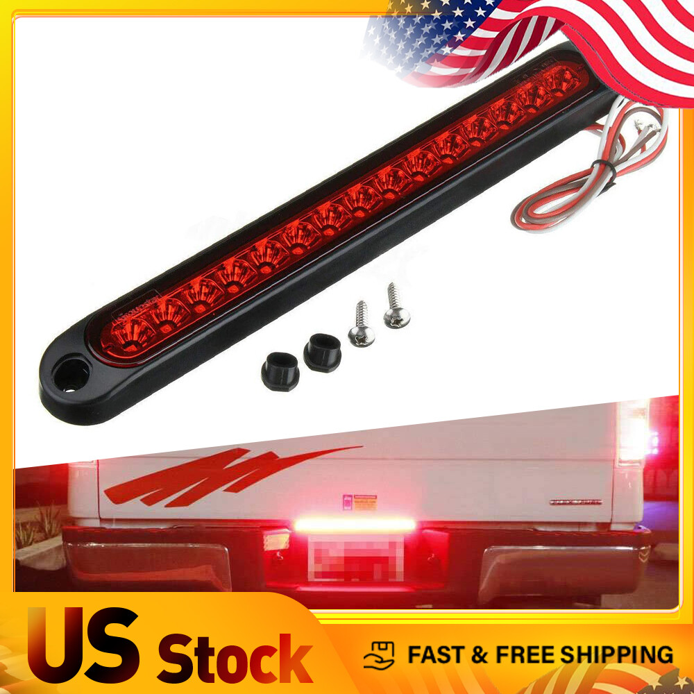 Universal LED Trunk 3RD Light Brake Lens Red Fit Lamp for Truck SUV Jeep RV D