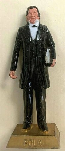 VINTAGE MARX , James K Polk, 11th US President HP figure 2.75" - 714