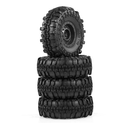 New 110mm 1.9 Inch  Soft/Grippy Rubber Tire Plastic Wheel  1/10 Rock Crawler