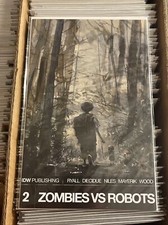 ZOMBIES VS ROBOTS #2 ASHLEY WOOD REGULAR MAIN COVER 2015 IDW steve niles cult