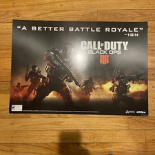 Gamestop Call of Duty Black Ops 4 DS Display Poster Sign Activision 25.5"x17.5"