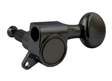 Allparts 18:1 Black 6 Inline Mini Electric Guitar Tuners/Machines TK-7560-003