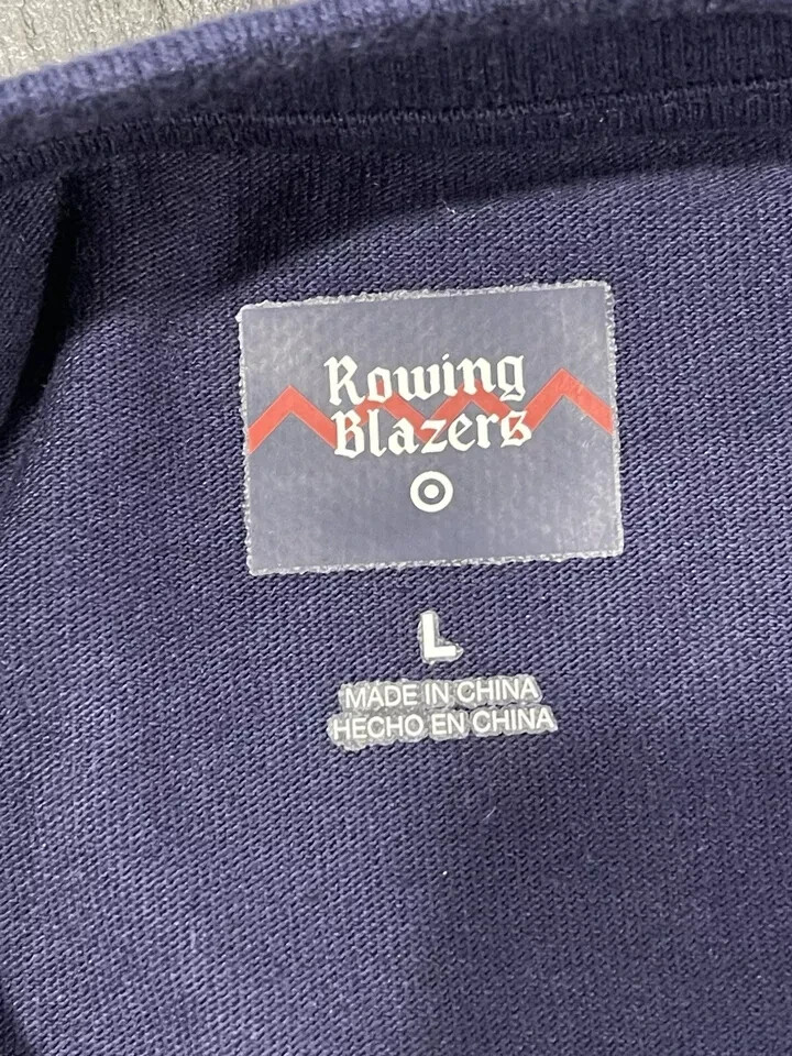 FILA T shirt da rugby Rowing Blazers nuova con etichette blu scuro manica corta