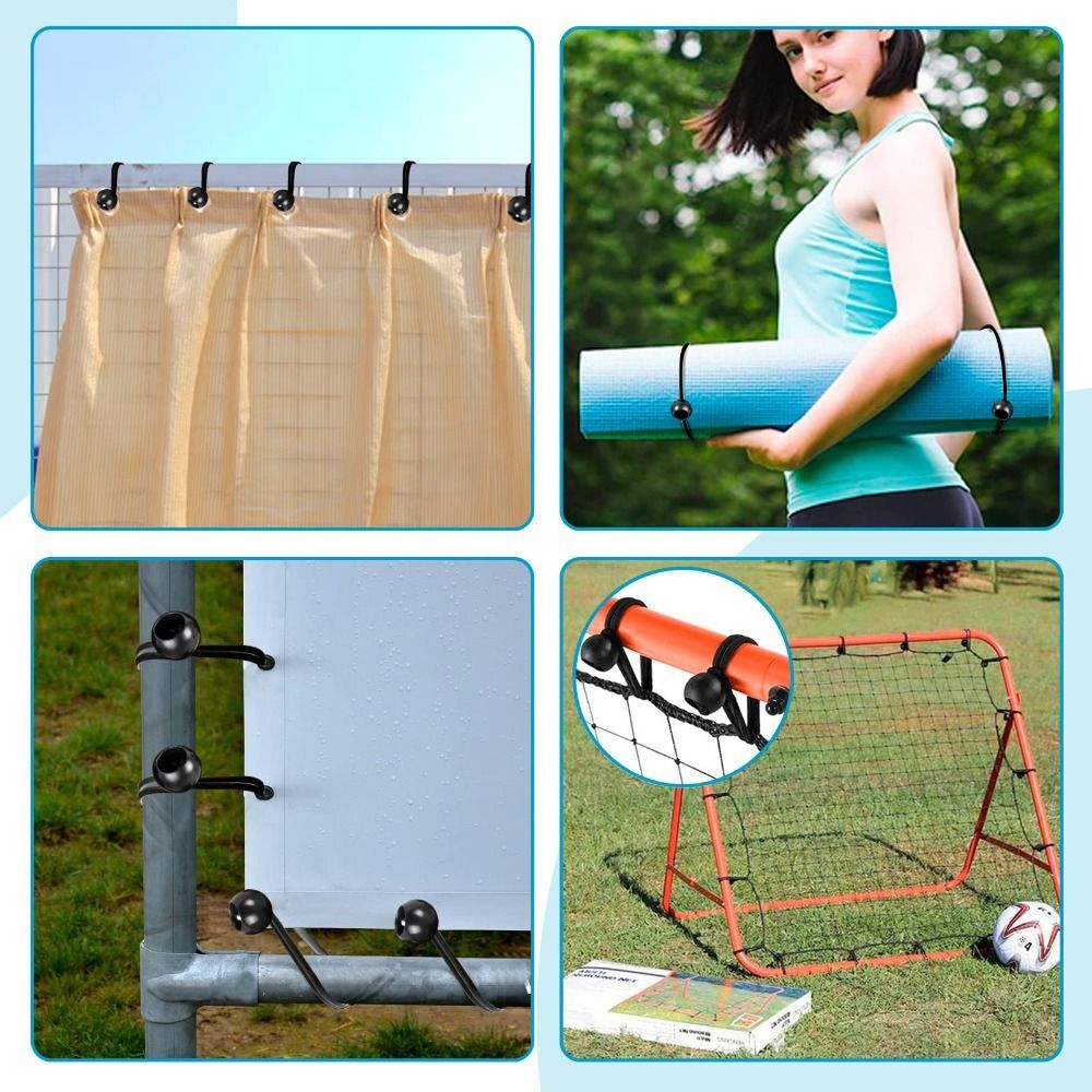 50 PCS Black Tarp Bungee Cord Rubber Tarp Cord Camping, Tents eBay