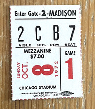 10/8/72 HOCKEY OPENING DAY TICKET STUB-RANGERS/BLACKHAWKS-STEVE VICKERS GM #2