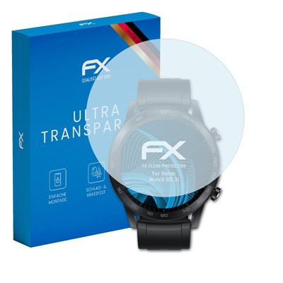 atFoliX 3x Displayschutzfolie für Honor Watch GS 3i Schutzfolie klar Folie
