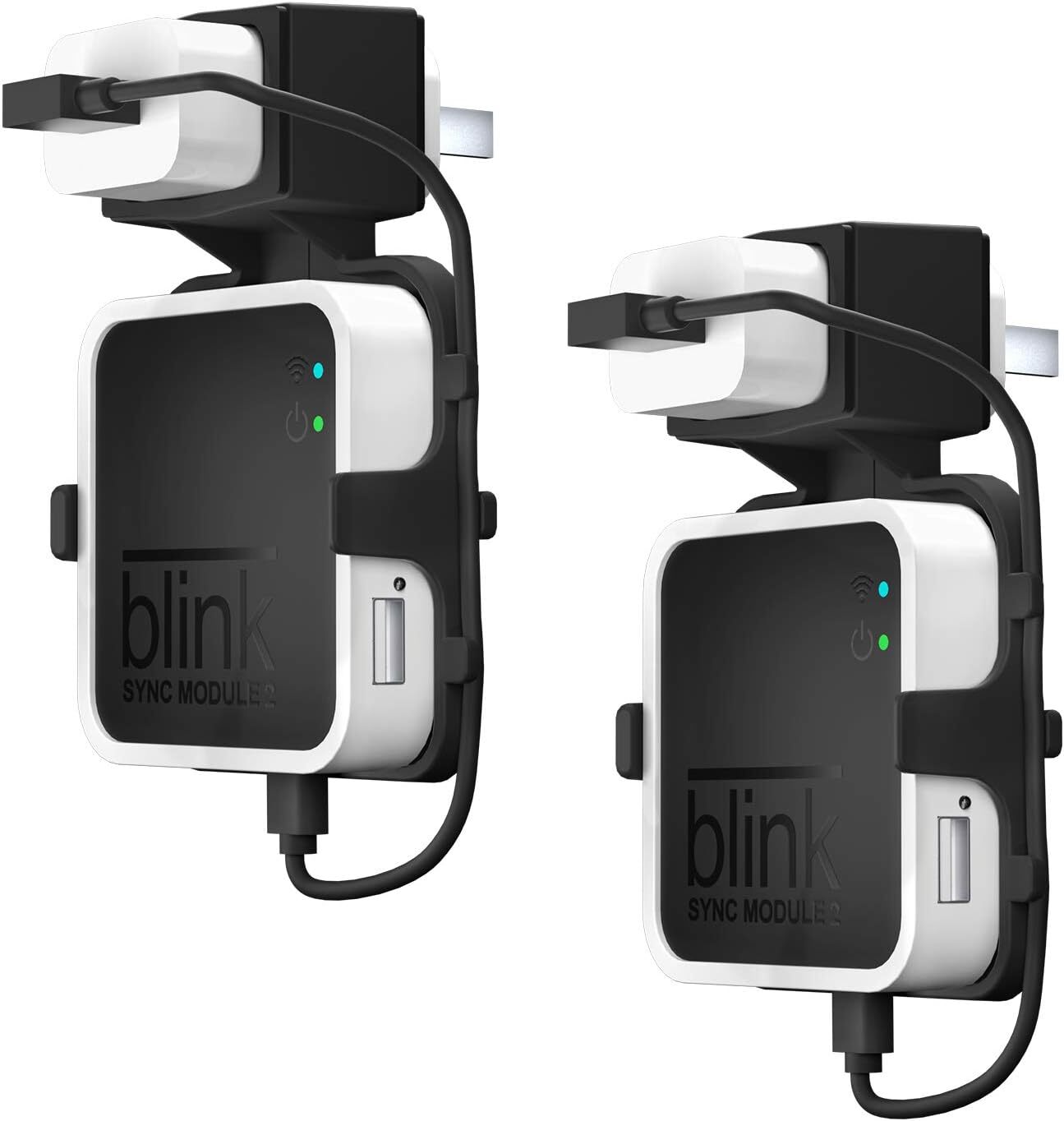 Outlet Wall Mount for Blink Sync Module 2,Simple Bracket 2 Pack, Black-image