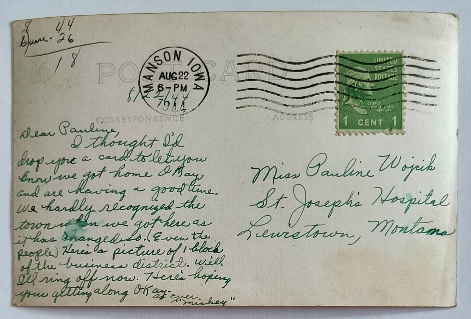 RPPC Manson IA Iowa Main Street Cafe Drug Stores Clothing Geo Van's