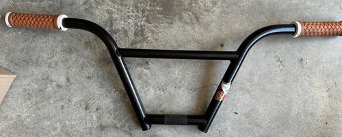 S&M BMX FU 4pc HANDLEBAR BARS BLACK With Grips