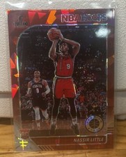 NASSIR LITTLE  BLAZERS RC 2019-20 HOOPS PREMIUM STOCK #220 RED CRACKED ICE PRIZM