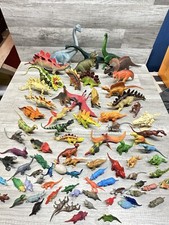 HUGE Lot Of 80 Dinosaurs Many Sizes Hard Plastic Figures Kids Collection