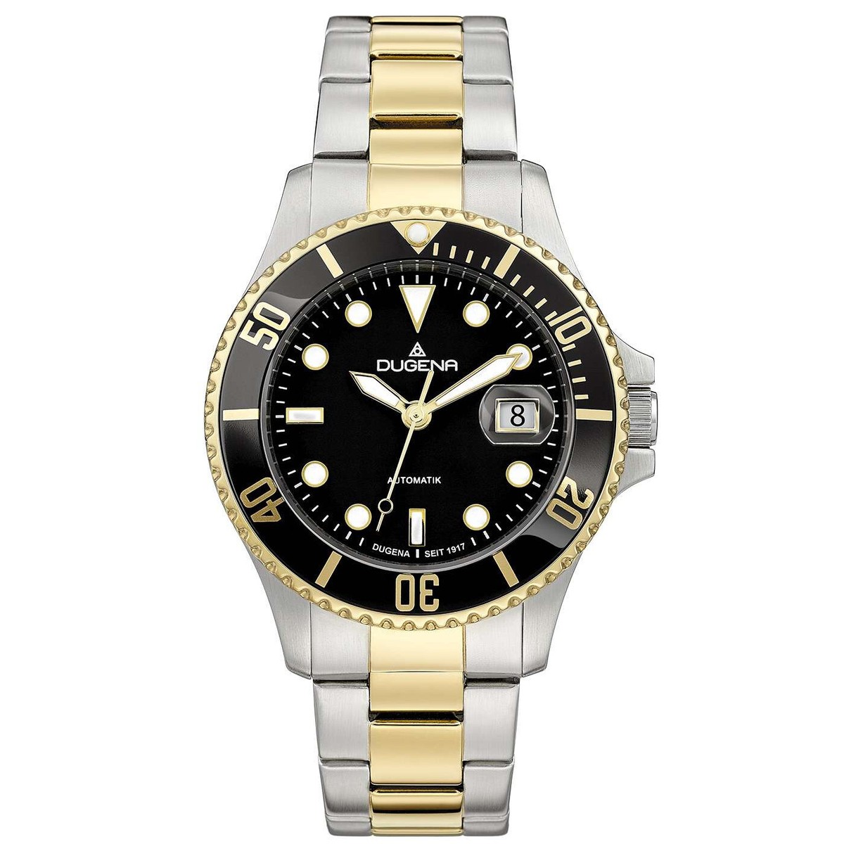 Dugena 4460776 Diver Men's Watch Automatic Bicolor, 10ATM