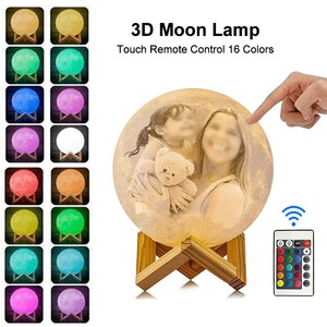 Usb 3d Foto Drucken Mond Lampe Led Nacht Mondlicht Moonlight Touch Farbwechsel Ebay 
