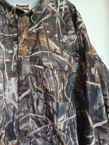 Gamehide Mens Hunting Heavy Duty Button Down Camo Long Sleeve Shirt Size 2X - Picture 3 of 11