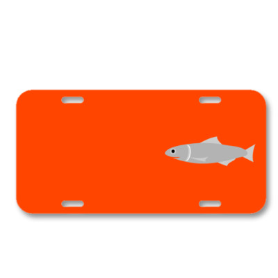 Anchovy Fish Grey Swim Sea Summer Coastal Tropical Scenic Vehicle License Plate