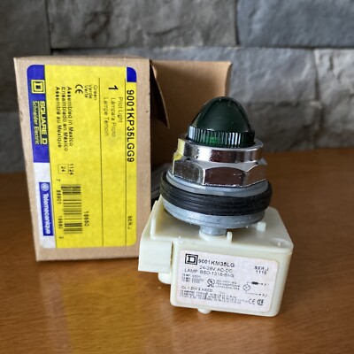 SCHNEIDER ELECTRIC 9001KP35LGG9 Pilot Light-LED-24V-30mm-Chrome-GREEN