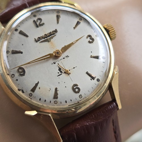 Reloj Longines Automático Hombre Vintage 19A 17Jewels Oro 10K Relleno 1954 - Imagen 6 de 18