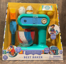 FAO Schwarz Best Baker Pretend Spinning Mixer-12pc Kitchen Playset Seal NIB    