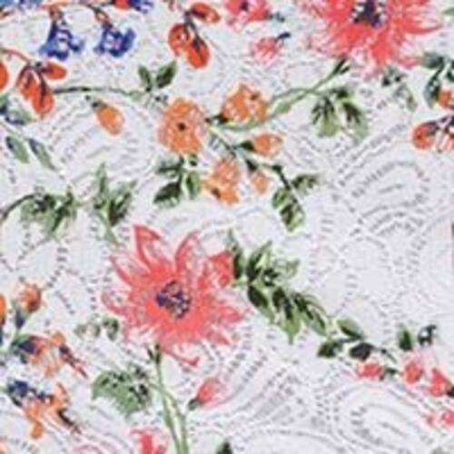 GUESS Lace Slit Flared-Hem Floral Off Shoulder Midi Bodycon Dress Size 4 - Picture 4 of 4