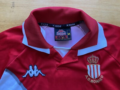 MONACO 1998 1999 HOME FOOTBALL SHIRT SOCCER JERSEY KAPPA sz S MEN