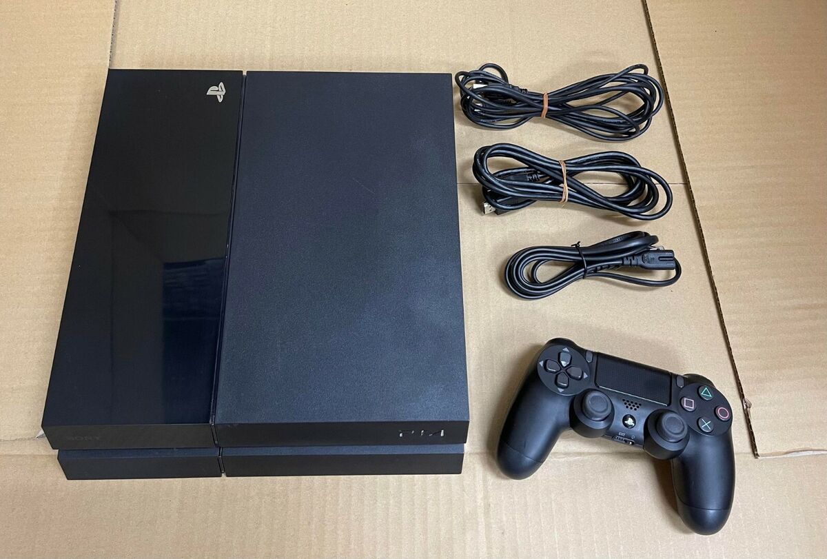 Sony PlayStation 4 PS4 500GB CUH-1100A Black Game Console Set W/O