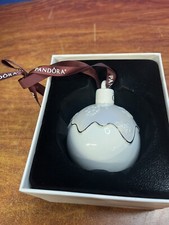  2 Pandora 2018 Christmas Porcelain Ornament P186AW012-US - NO CHARM