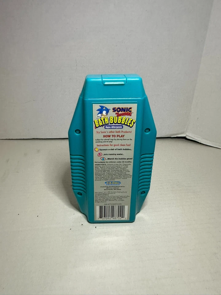 Juego de anillo de baño Sonic the Hedgehog Bath Bubble (Sega, 1998) coleccionable para niños Foto 2 de 2