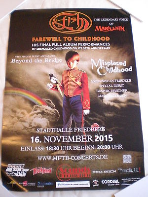 Konzertposter/Tourposter  ''Fish'' Misplaced Childhood Tour Friedberg  2015