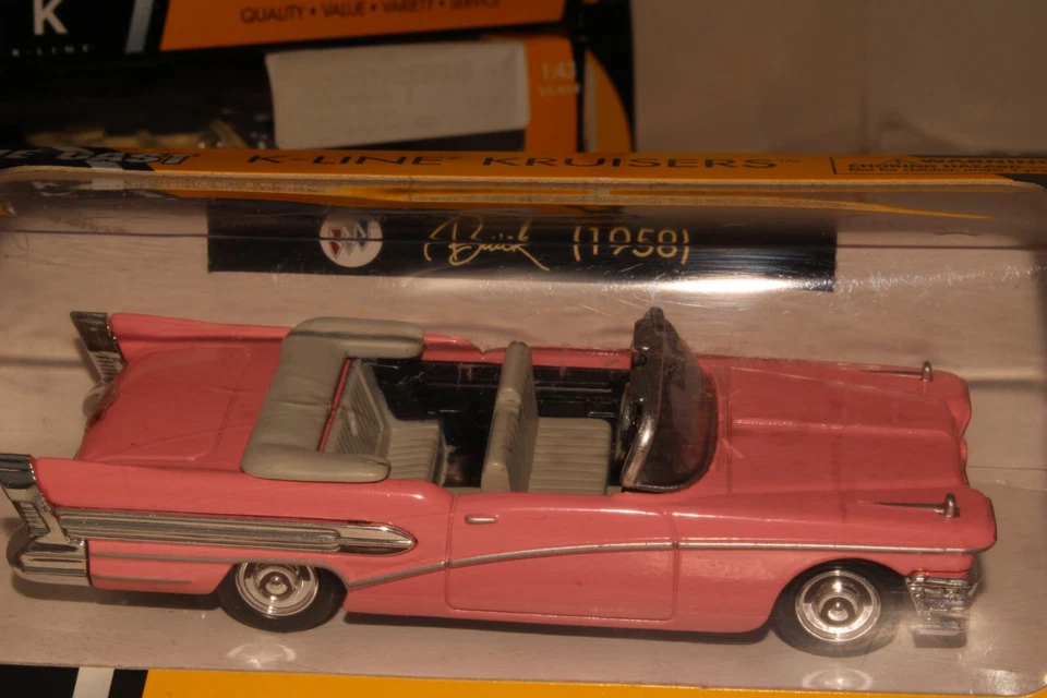 K-Line 1/43 Scale 1958 Buick Convertible, Pink, NIB - Image 3 of 4