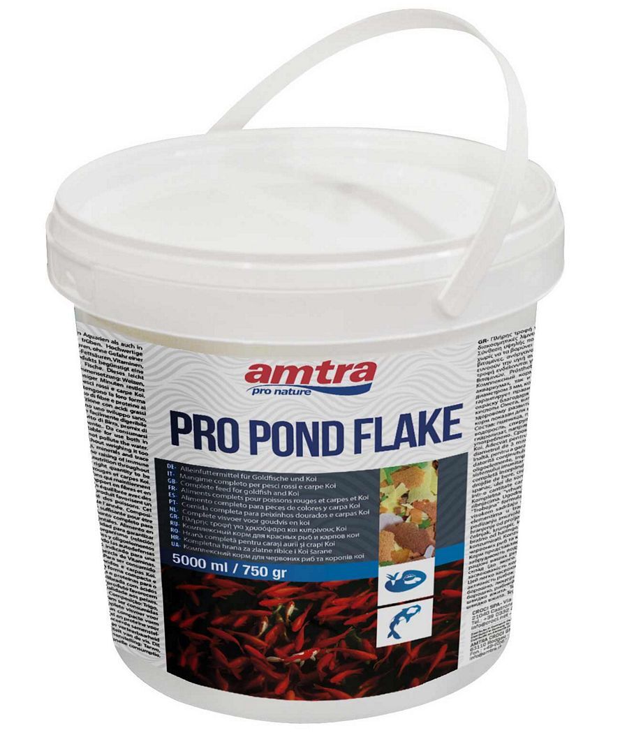 Amtra Pro Pond Flake alimento per pesci rossi e carpe koi da laghetto 5lt Amtra